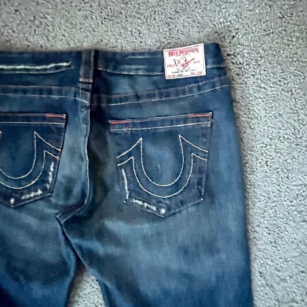 TRUE RELIGION Original BOBBY Thick Stitch MADE In USA Y2K Jeans in Size 31 - EUC